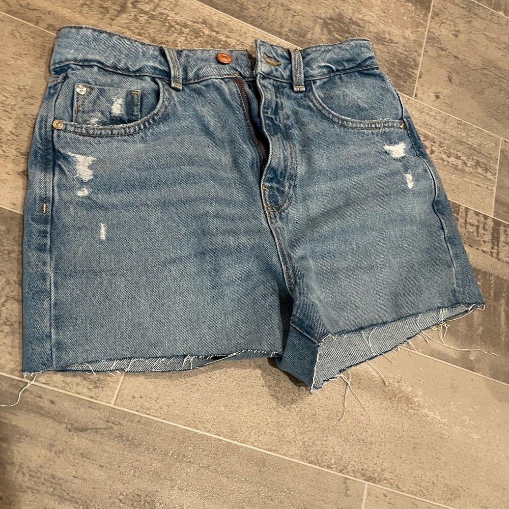 Zara Denim Blue Women's Shorts